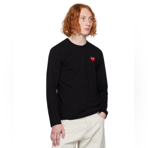 Comme des Garçons Play long-sleeve black shirt (size men’s large) - Picture 2 of 2